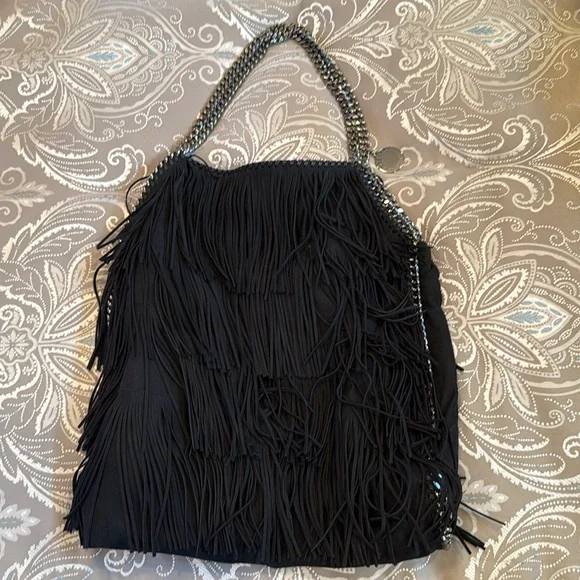 Stella McCartney - Black Fringe Bag - Picture 2 of 3